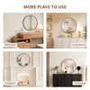 IULULU Round Mirror, Aluminum Frame Wall Mirror for Home