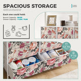 Atilioo 9 Drawers Fabric Dresser, Tall Storage Chest Closet Organizer for Bedroom, Living Room, Easy Assembly, Pink