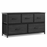 LIFERECORD 5 Drawer Fabric Dresser for Bedroom and Living Room, Chest of Drawer Organizer Storage Cabinet for Closet, Entryway