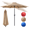 IULULU 9FT Patio Umbrella with Tilt, Crank, 8 Waterproof Ribs for Outdoors