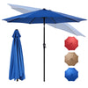 IULULU 9FT Patio Umbrella with Tilt, Crank, 8 Waterproof Ribs for Outdoors