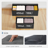 Faux Leather Storage Ottoman Bench, Folding Footrest Chest with Padded Seat