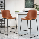 IULULU 2-Piece Dining Chairs, PU Leather, for Living/Kitchen