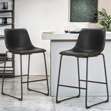 IULULU 2-Piece Dining Chairs, PU Leather, for Living/Kitchen