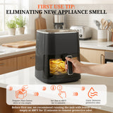 Atilioo 6.34QT Air Fryer, 12-in-1 Cook Modes, Touch Pad, Quick Crispy Meals, Dishwasher Safe Nonstick Basket, Black