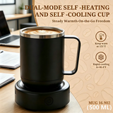 Atilioo 2 In 1 Coffee Mug Warmer & Cooler with Cup, 16.9oz Stainless Steel Beverage Tea Heating & Cooling Coaster and Lid