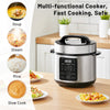 Atilioo 6 Quart Electric Pressure Cooker, 12-in-1 Stainless Steel Non-Stick Pot- Multicooker for Pressure Cooking, Slow Cooker, Rice, Steamer, Sauté, Yogurt, Warmer