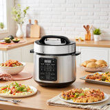 Haysky 6QT Electric Pressure Cooker, 12-in-1 Stainless Steel Instant Multi-Function Pot with Digital Display, Slow Cook, Steam, Rice, Soup, and More