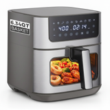Atilioo 3-6 Qt Air fryer, Compact Digital Touchscreen Small Air Cooker with Timer, Non-Stick & Dishwasher Safe, Black
