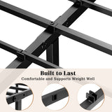 Atilioo Twin Bed Frame with Storage Space Under Frame, 14" Heavy Duty Metal Platform, No Box Spring Needed, Easy Assembly, Black