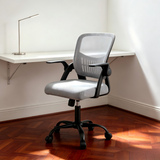 Atilioo Ergonomic Office Chair with Lumbar Support, Adjustable Mesh Computer Desk Chair Mid Back Swivel with Armrests, Black