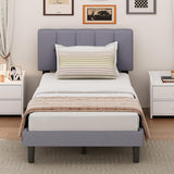 Atilioo Full Bed Frame with Headboard, Metal Mattress Foundation Headboard, No Box Spring Needed, Noise-Free, Brown