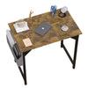 IULULU Computer Desk Modern Simple, with Storage Bag & Hook for Home Office/Bedroom
