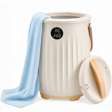 Atilioo Towel Warmer with Aroma Box, 20L Rapid Heated Towel Warmers Bucket with 8H Timer, Auto Shut Off, Fits Oversized Towels, Bathrobes, Blankets, Khaki