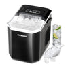 Buteny Portable Ice Maker – Self-Cleaning, 26lbs/24H, 9 Cubes in 6 Mins, 2 Bullet Ice Sizes, Quiet, Black for Kitchen/Party