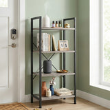 Atilioo 3-5 Tier Bookcase, 27.6-62" Tall Bookshelf, Wooden Storage Organizer with Adjustable Shelves for Living Room, Home Office, Kitchen,
