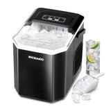Buteny Portable Ice Maker – Self-Cleaning, 26lbs/24H, 9 Cubes in 6 Mins, 2 Bullet Ice Sizes, Quiet, Black for Kitchen/Party