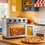 Haysky 26 QT Countertop Toaster Oven, 1600W 4 in 1 Multi-Functions, Auto-Shutoff Timer, Fast Oil-Less Cooking, Stainless Steel