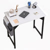 IULULU Computer Desk Modern Simple, with Storage Bag & Hook for Home Office/Bedroom