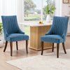 IULULU Dining Chairs, Upholstered Featuring Tufted Back Design and Solid Wood Legs Set of 2