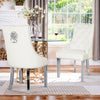 IULULU Dining Chairs Set of 2 with Stainless Steel Legs and Lion Head Handles