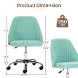 IULULU Office Desk Chair, Modern Cute Rolling Vanity Swivel Task Chairs with Wheels, Comfortable Back Seat Armless