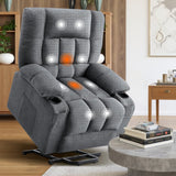 IULULU Recliner Chair with Massage, Lumbar Support, Power Lift for Living Room