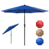 IULULU 9FT Patio Umbrella with Tilt, Crank, 8 Waterproof Ribs for Outdoors