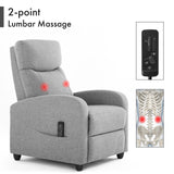 IULULU Recliner Chair, Home Theater Seat with Lumbar Support for Living Room