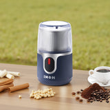 IULULU Cordless Coffee Grinder, USB Rechargeable, 85 Grinds, Blue