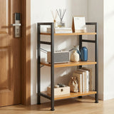 Atilioo 3-5 Tier Bookcase, 27.6-62" Tall Bookshelf, Wooden Storage Organizer with Adjustable Shelves for Living Room, Home Office, Kitchen,