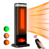 Buteny Space Heater for Indoor Use, 23Inch Portable Heater with Remote and Thermostat,7 Light Modes, 70°Oscillation, 12H Timer, Up to 95°F, Tip-over Protection