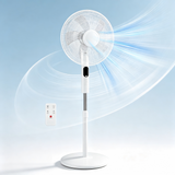 Atilioo Oscillating Pedestal Fan with Remote, Standing Fan with Timer, 3 Speeds, Strong Wind, Adjustable Height, Quiet Operation, Black