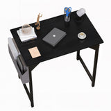 IULULU Computer Desk Modern Simple, with Storage Bag & Hook for Home Office/Bedroom