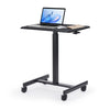 IULULU Mobile Standing Desk, Small Rolling Desk with Wheels, Pneumatic Adjustable Workstation for Home