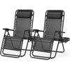 Atilioo  Zero Gravity Chairs, Set of 2 Portable Recliner Beach Camping Patio Outdoor Folding Lounge Chair with Cup Holder Trays and Adjustable Pillow for Poolside, Garden, Backyard, Lawn