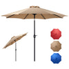 IULULU 9FT Patio Umbrella with Tilt, Crank, 8 Waterproof Ribs for Outdoors