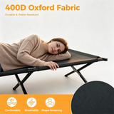 Atilioo Folding Camping Cot, 73"x 35" Portable Camping Bed, Sleeping Cot, Guest Bed with Carry Bag, Black