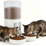 Atilioo Automatic Cat Feeder, 4L WiFi Pet Food Dispenser with App Control, Dry Food, Dual Power Supply, Timed Portion Control for Cats & Small Dogs, White
