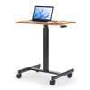 IULULU Mobile Standing Desk, Small Rolling Desk with Wheels, Pneumatic Adjustable Workstation for Home
