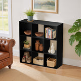 Atilioo 6 8 9 Cube Storage Organizer, Open Bookcase, Space-Saving Display Shelf with Removable Back Panels, Easy Assembly