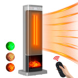 Buteny Space Heater for Indoor Use, 23Inch Portable Heater with Remote and Thermostat,7 Light Modes, 70°Oscillation, 12H Timer, Up to 95°F, Tip-over Protection