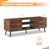 IULULU 55-60" TV Stand, Mid-Century Console with Storage