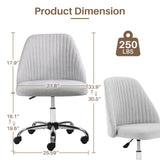 IULULU Office Desk Chair, Modern Cute Rolling Vanity Swivel Task Chairs with Wheels, Comfortable Back Seat Armless