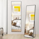 Atilioo Full Length Mirror 59"x16" - Arched Floor Mirror with Shatter-Proof Glass, Wall-Mount or Leaning Full Body Mirror for Bedroom, Dressing Room - Durable Gold Aluminum Frame