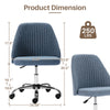 IULULU Office Desk Chair, Modern Cute Rolling Vanity Swivel Task Chairs with Wheels, Comfortable Back Seat Armless