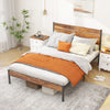 IULULU Metal Platform Bed Frame - Mattress Foundation with Headboard & Footboard, 700LBS Wooden Slats, No Box Spring, Noise-Free, Easy Assembly