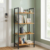 Atilioo 3-5 Tier Bookcase, 27.6-62" Tall Bookshelf, Wooden Storage Organizer with Adjustable Shelves for Living Room, Home Office, Kitchen,