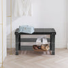 IULULU 3-Tier Bamboo Shoe Rack Bench Organizer Storage Shelf for Entryway Bedroom Living Room Balcony