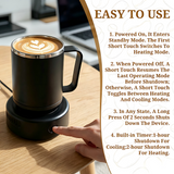 Atilioo 2 In 1 Coffee Mug Warmer & Cooler with Cup, 16.9oz Stainless Steel Beverage Tea Heating & Cooling Coaster and Lid